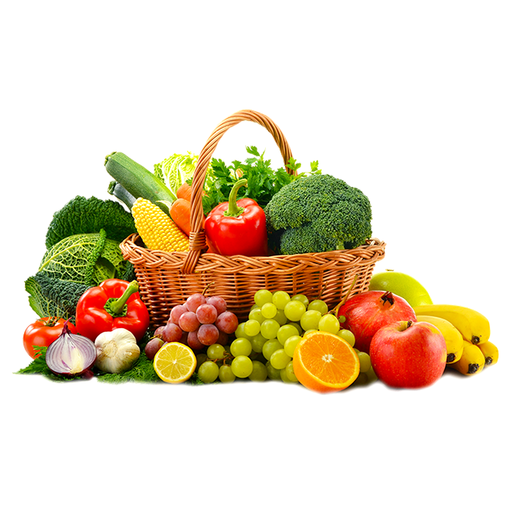 fresh mix fruits and vegetables